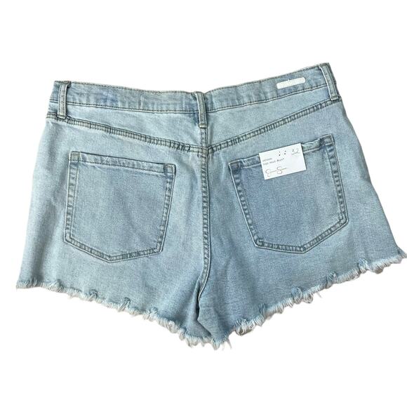 Jessica Simpson NWT Infinite High Waist Short in Skylark Size 32 Cutoff Fringe - Picture 5 of 15